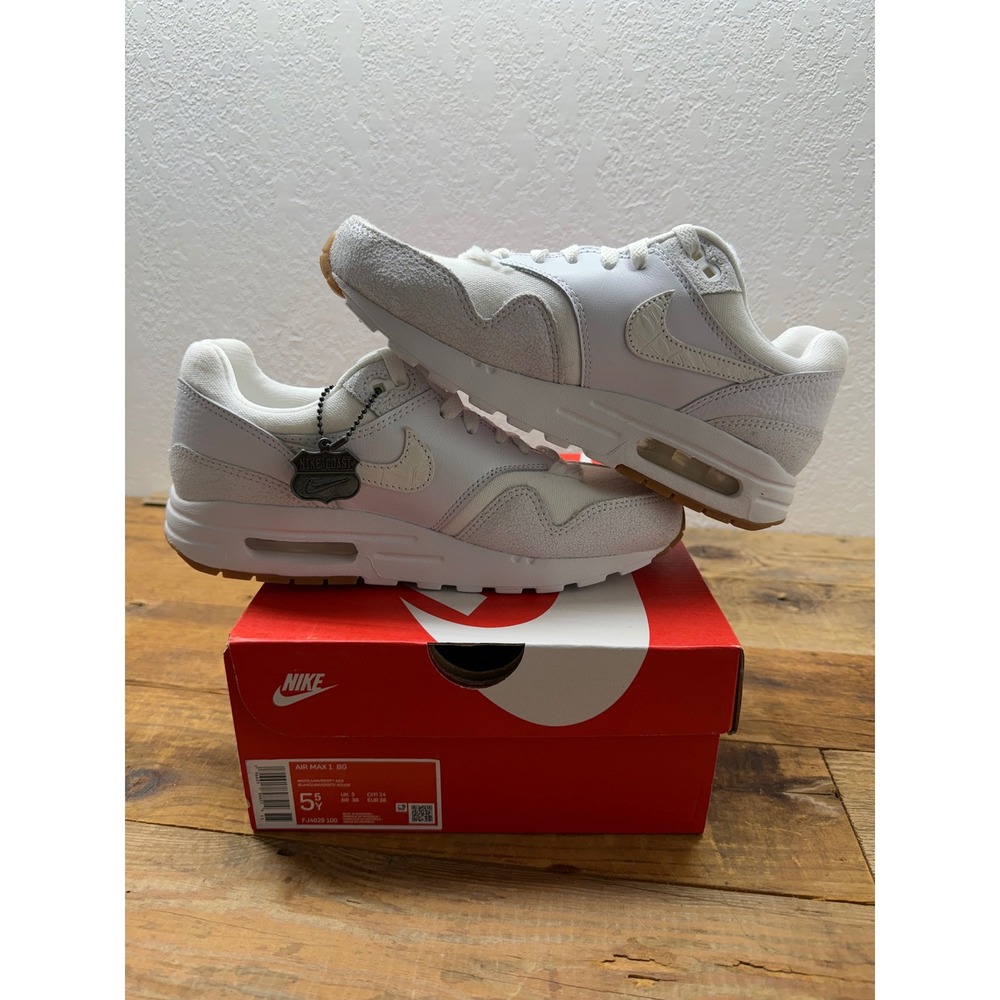 Nike Air Max 1 80 BG The Bay White University Red FJ4628-100 Boys 5.5Y Womens 7 - Picture 2 of 9
